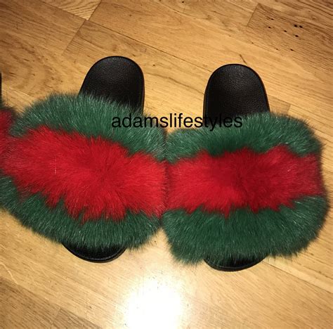 gucci fox fur slides|Gucci slides nordstrom.